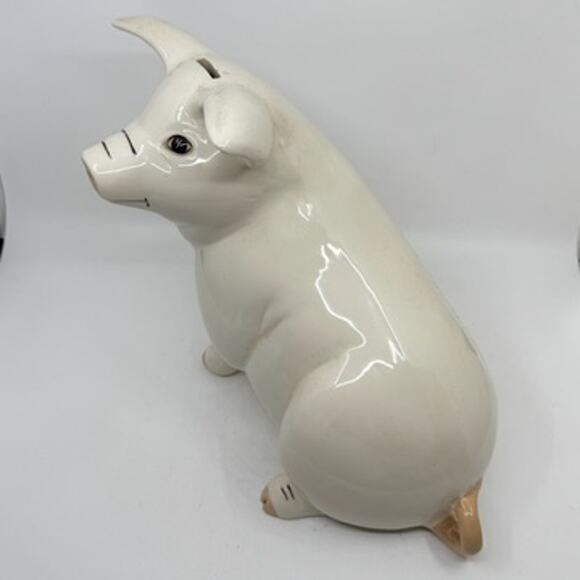 Vintage 80's ROB ROY Large Ceramic Piggy Bank Pig - Picture 3 of 8